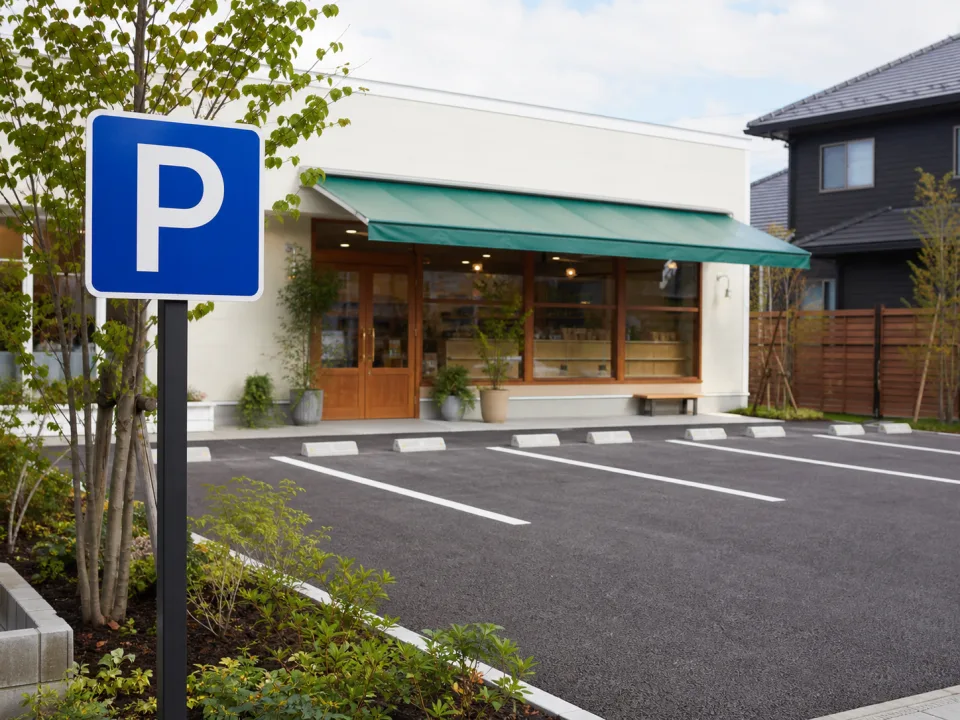 店舗の駐車場写真の例